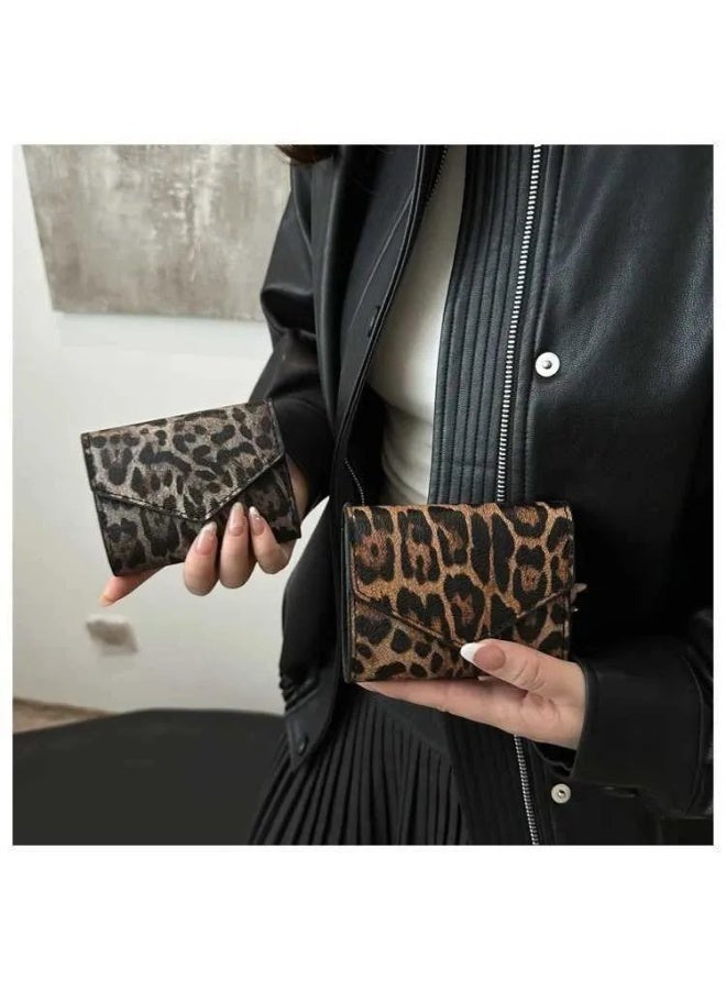 محفظة نسائية  فاخرة بنقشة جلد النمر – تصميم أنيق وعصري، خامة عالية الجودة، عملية وخفيفة - Image 2